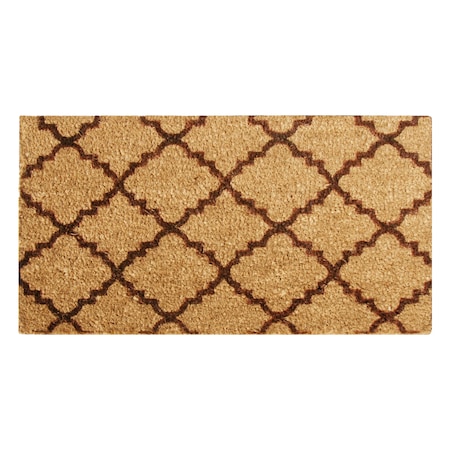 Rubber-Cal "Casablanca" Brown - Outdoor Coco Mats - 18" x 30" 10-102-029P