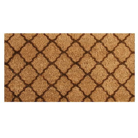 Rubber-Cal "The Moroccan" Brown - Outdoor Coir Mats - 18" x 30" 10-102-032P