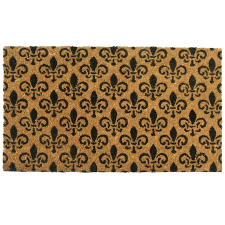 Rubber-Cal "St. Germaine" Fleur de Lis Door Mat, 18 by 30-Inch 10-106-008P