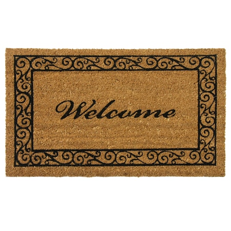 Rubber-Cal "Estate Style Welcome Doormat" Coco Coir Mats, 24 x 57-Inch 10-106-021P