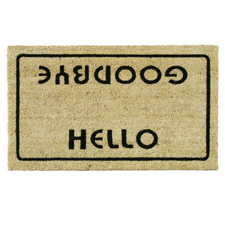 Rubber-Cal "Hello, Welcome Goodbye" Funny Doormat, 18 x 30-Inch 10-106-025