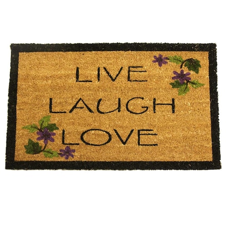 Rubber-Cal Doormat, Brown, 18 in W x 30 in L 10-106-030