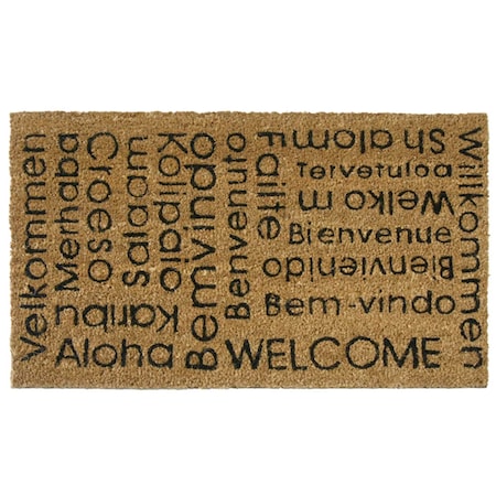 Rubber-Cal Rubber Cal "In Any Language It Is Still a Welcome Mat!" Welcome Doormat, 18-InchX30-Inch 10-106-031