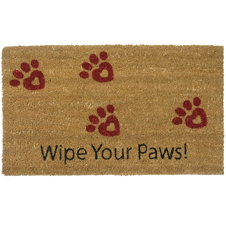Rubber-Cal Doormat, Brown, 18 in W x 30 in L 10-106-037
