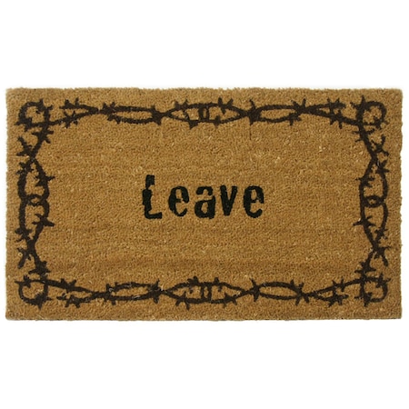 Rubber-Cal Leave Unwelcome Mats, 18 x 30-Inch 10-106-059