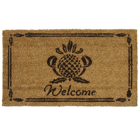 Rubber-Cal "Pineapple Welcome Mat" Pineapple Doormat, 18 x 30-Inch 10-106-060