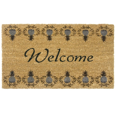 Rubber-Cal Doormat, 0.59 in Thick, Brown, 2 ft W x 3 ft L 10-106-061