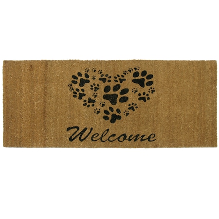Rubber-Cal Doormat, 0.63 in Thick, Brown, 2 ft W x 5 ft L 10-106-062P