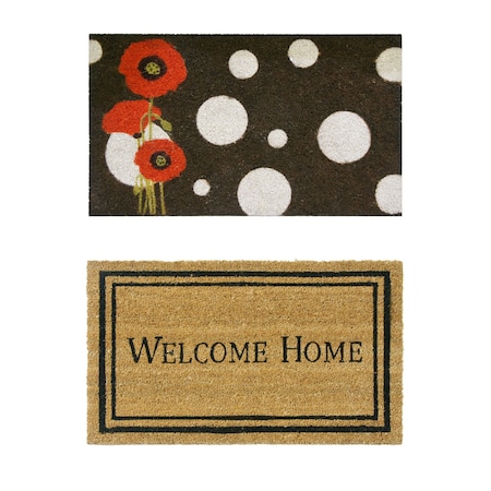 Rubber-Cal Modern Decor Coco Coir Door Mat, 18 x 30-Inch 10-108-012