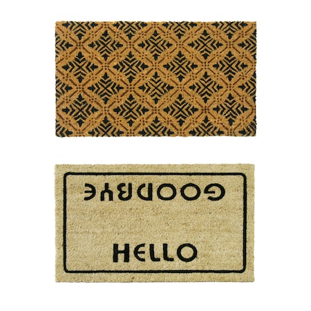 Rubber-Cal Doormat, 0.59 in Thick, Brown, 2 ft W x 3 ft L 10-108-017