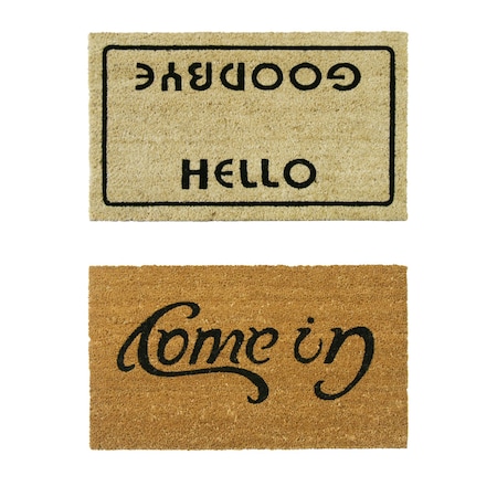 Rubber-Cal Doormat, 0.59 in Thick, Brown, 2 ft W x 3 ft L 10-108-019