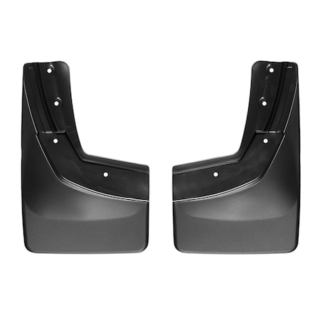 Weathertech No Drill Mud Flaps, Black, 110035, Molded Plastic, Black 110035