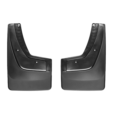 Weathertech No Drill Mud Flaps, Black, 110036, Molded Plastic, Black 110036