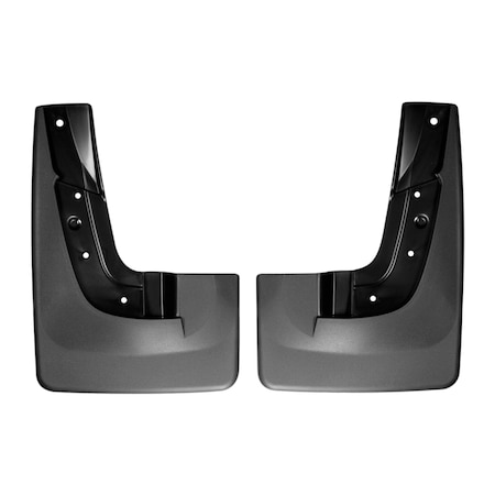 Weathertech No Drill Mud Flaps, Black, 110043, Molded Plastic, Black 110043