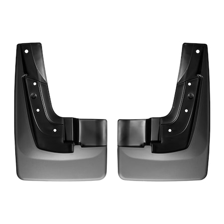 Weathertech No Drill Mud Flaps, Black, 110046, Molded Plastic, Black 110046
