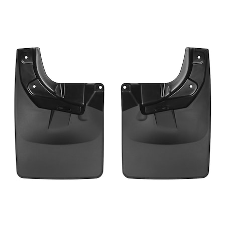 Weathertech No Drill Mud Flaps, Black, 110055, Molded Plastic, Black 110055