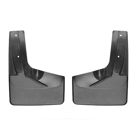 Weathertech No Drill Mud Flaps, Black, 110071, Molded Plastic, Black 110071