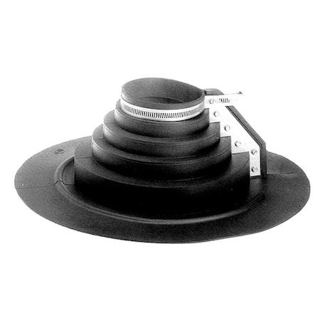 Portals Plus Large Retrofit Flashing, Black EPDM, 3-1/2"- 6" 11025