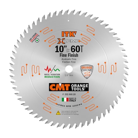 Cmt ITK Fine Cut Off Saw Blade, 10" dia 252.060.10