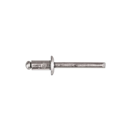 Disco Blind Rivet, Dome Head, 1/4 in Dia., 29/64 in L, Aluminum Body 11065PK