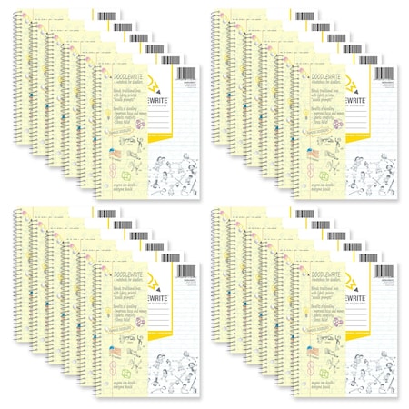 Roaring Spring DoodleWrite Wide Ruled Notebook, 1, PK24 11101CS