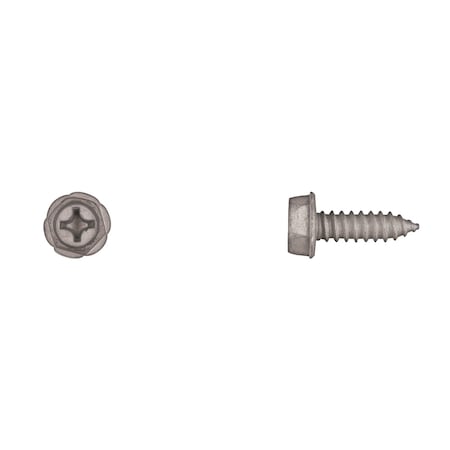 Disco Sheet Metal Screw, M6 x 20 mm, Painted Stainless Steel Flange Hex Head Phillips Drive 11133PK