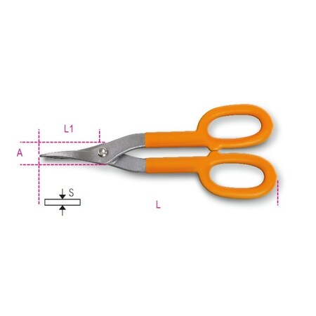 Beta Tin Snips, Straight, 340mm 011140340