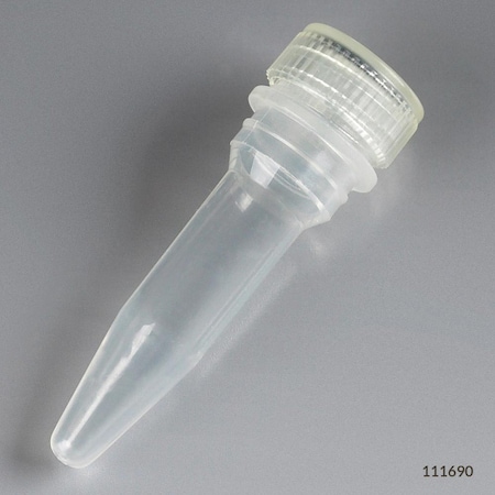 Globe Scientific Microtube, 0.5mL, Pp, Str, PK1000 111690