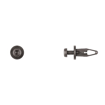 Disco Blk Nyln Torx Screw Ret 6mm Hole Size 18mm Stem L PK25 11196PK