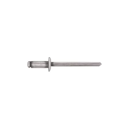 Disco Blind Rivet, Dome Head, 3/16 in Dia., 13/32 in L, Steel Body 1123PK