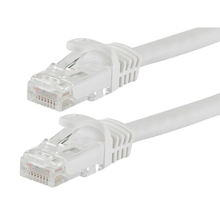 Monoprice Flexboot Cat5E 24AWG Cable, 10 ft.White 11243