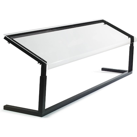 Carlisle Foodservice Adj. Sngl-Sided Sneeze Guard, 73-1/4", Blk 927203