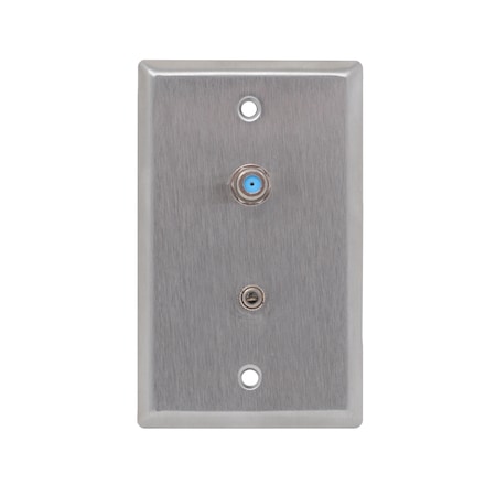 Crest Healthcare Phone Jack 1/8" Wall Receptacle, CATV 115938