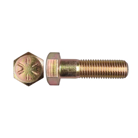 Disco Grade 8, 1"-8 Hex Head Cap Screw, Zinc Yellow Steel, 3-1/2 in L 11615PK