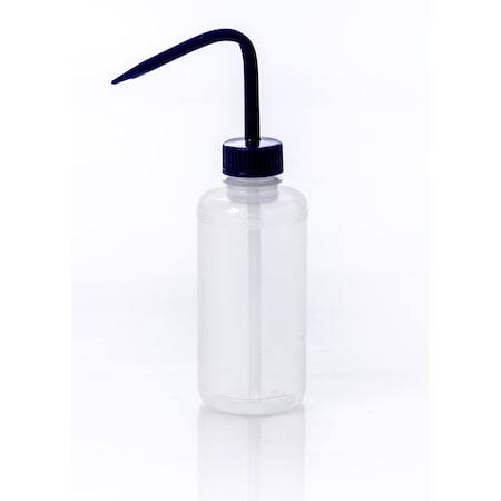 Bel-Art F11615-0250 Narrow-Mouth Wash Bottle, Polypropylene Cap, 28mm Closure, Blue Cap, LDPE (Pack of 36)