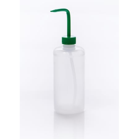 Bel-Art Bel-Art NM 500ml PE Wash Bottles: Green PP Cap, 28mm Closure, 6/pk F11617-0500