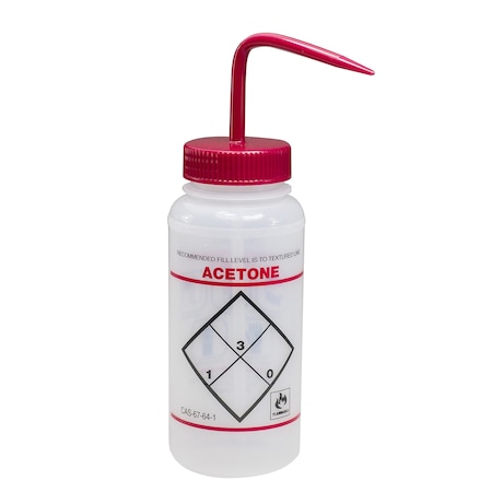 Sp Bel-Art Acetone 2-Color Wash Bottle, Safety, PK6 F11646-0622
