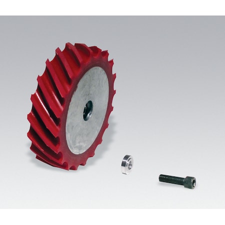 Dynabrade Contact Wheel Assembly, 4" diax1"Wx5/8"ID 11689