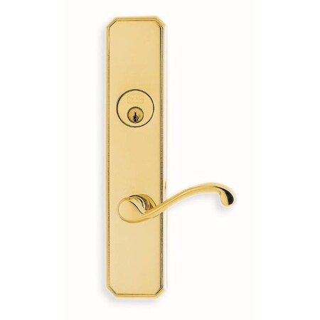 Omnia RH Single CYL 234BS Mortise Lock 794 Lever 11000 Plate Bright Brass 11794A00R1