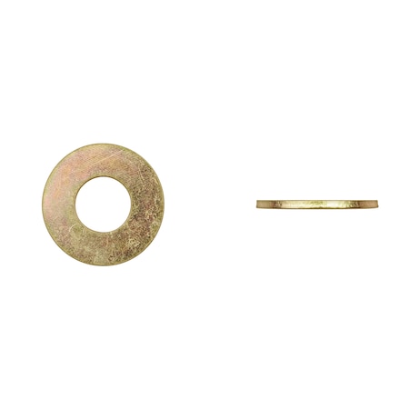 Disco Flat Washer, For Screw Size 3/8" Zinc Yellow Finish 11818PK