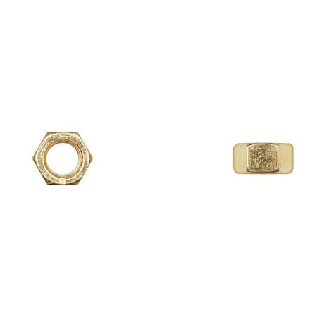 Disco Hex Nut, 1/4"-28, Grade 8, Zinc Yellow Plated 11826PK