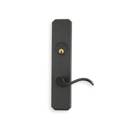 Omnia RH Storeroom 2-1/2" Backset Mortise Lock 858 LVR 11000 Plate ORB 11858EW0025R10B