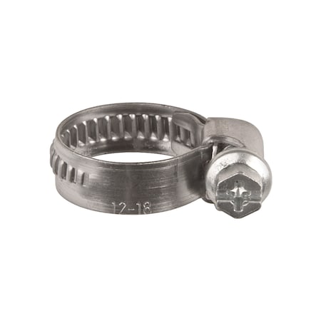 Disco European Style Hose Clamps 12mm-18mm C/R 8mm Band W PK10 11922PK