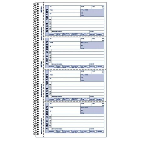 Rediform Phone Message Book, 400 Sht, 5-3/4" x 11" 50076