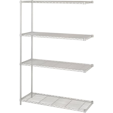 Safco Industrial Shelf Add-On Unit, 48 x 18" 5292GR