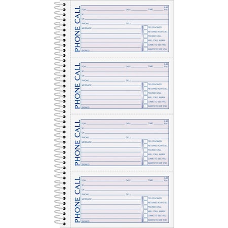 Tops Phone Message Book, 5-1/2" x 11" 4003