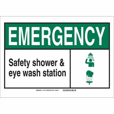 Brady Sign, Office, Facility, 10"HX14"W, Thickness: 0.059", 119777 119777