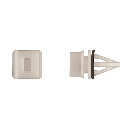 Disco Wht Nyln Rocker Panel Ret 12mm Hole 20mmX20mm Hd Dia PK10 11997PK