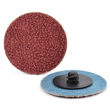 Arc Abrasives 2" Type R Aluminum Oxide, Compact Grain Quick-Lok Disc, 80 Grit 31654-5