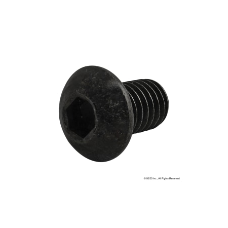 80/20 M8-1.25 Socket Head Cap Screw, Button, Black Oxide Steel, 12 mm Length 11-8312